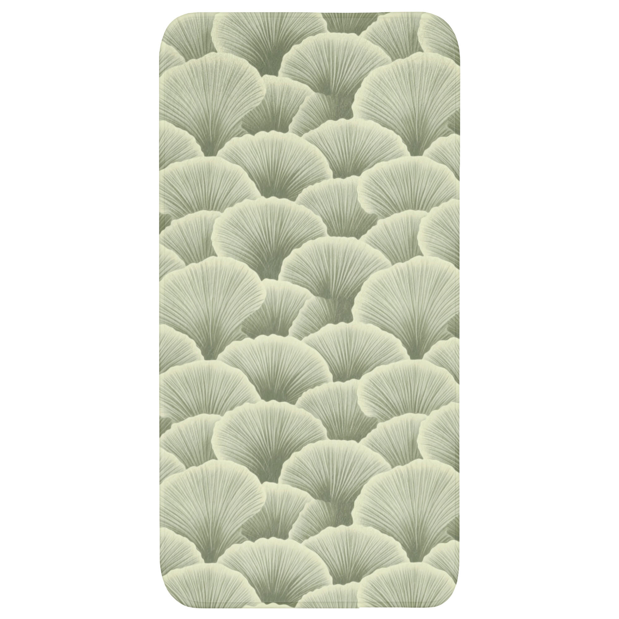 BADEMATTE Fächer - Blatt - Grün Badteppich 60x120 cm - Pastellgrün, Kunststoff/Textil (60/120cm) - OnlyWow