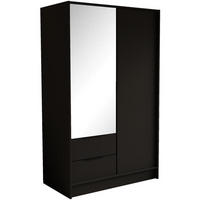 DREHTÜRENSCHRANK Niko 100/51/200 cm schwarz - Schwarz, Holzwerkstoff (100/200/51cm) - Beautysofa