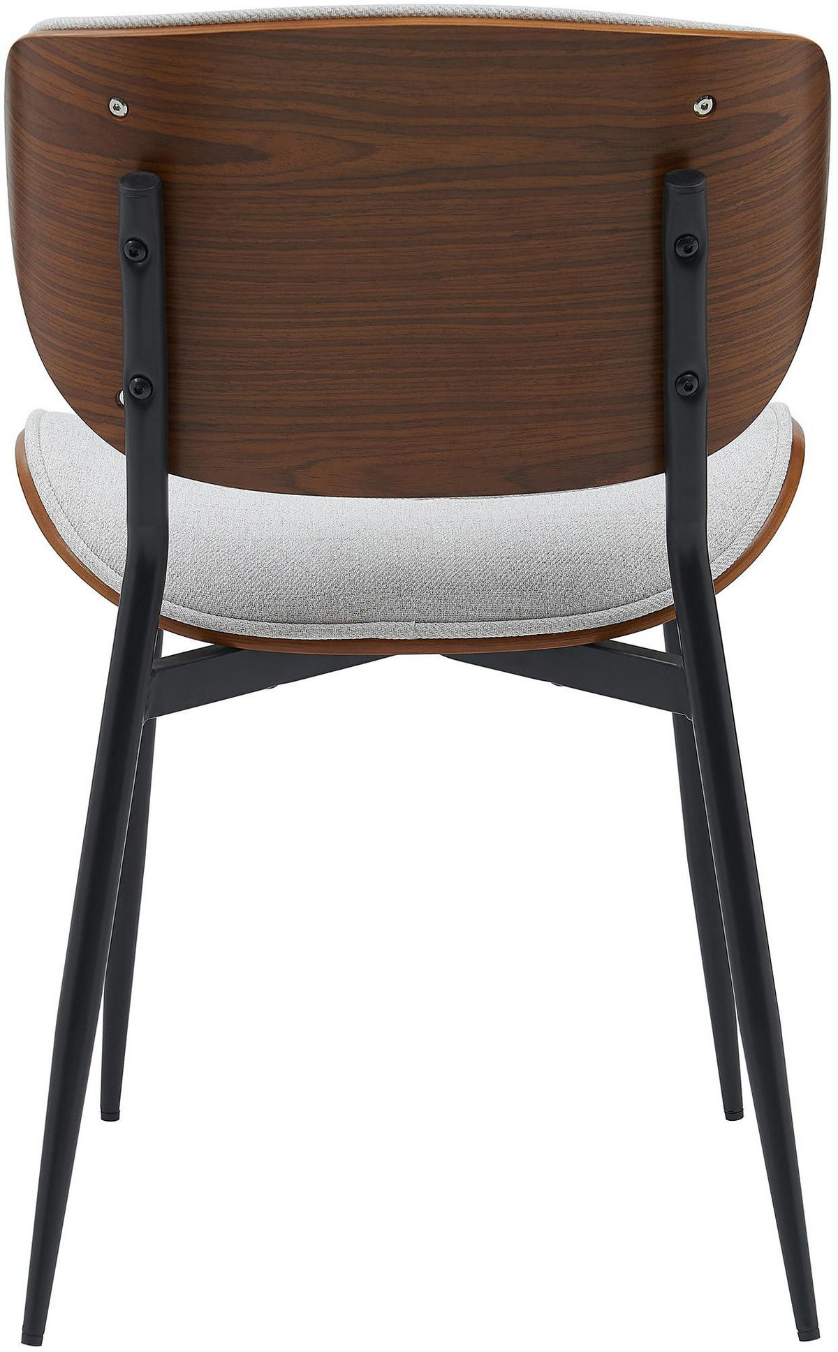 STUHL Stoff walnuss/creme - Walnussfarben/Creme, Textil/Metall (50/80/54cm) - CLP