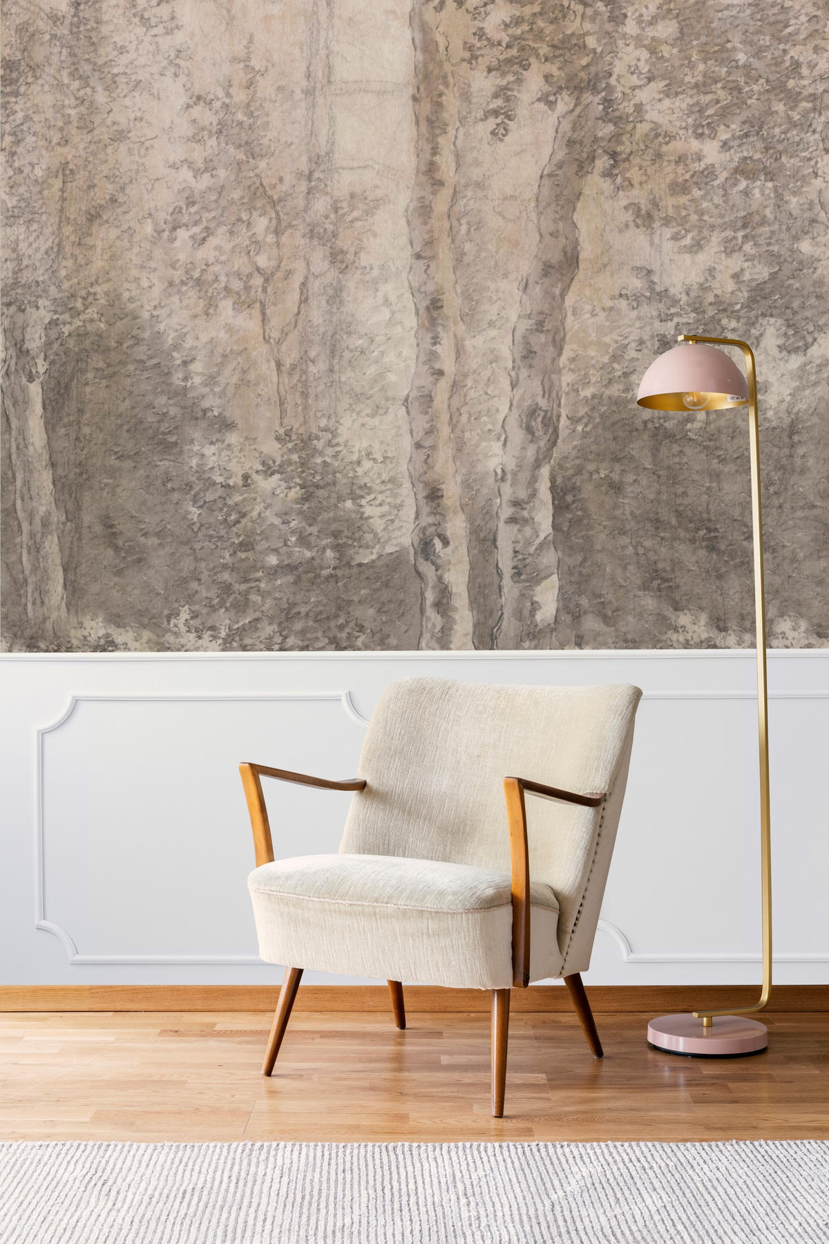 FOTOTAPETE - Birkenbäume - Pink/Braun, Papier/Kunststoff (200/270cm) - LOOKS by W.Joop