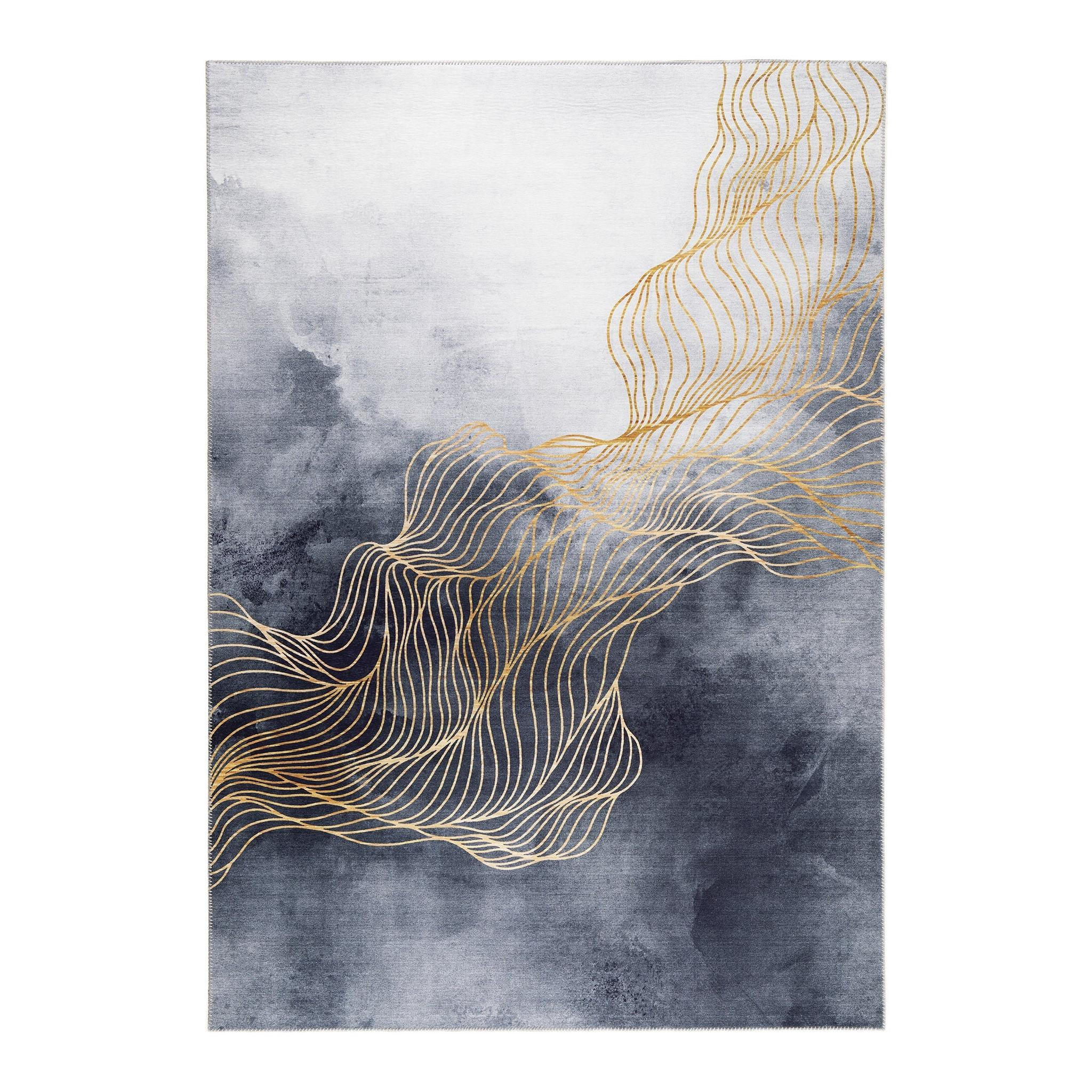 TEPPICH mit englischer Nahtverarbeitung blau - Blau, Textil (160/230cm) - AFK Living