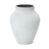VASE Alba, 40 cm Hoch - Weiß, Naturmaterialien (40cm) - Hometopia