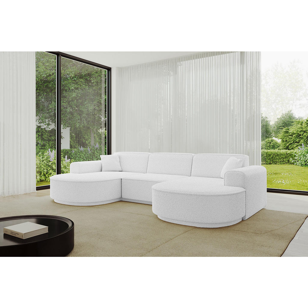 Thumbnail - Altdecor Wohnlandschaft, Weiß, Textil, 4-Sitzer, U-Form, 295x81x163 cm, Wohnzimmer, Sofas & Couches, Wohnlandschaften, W...