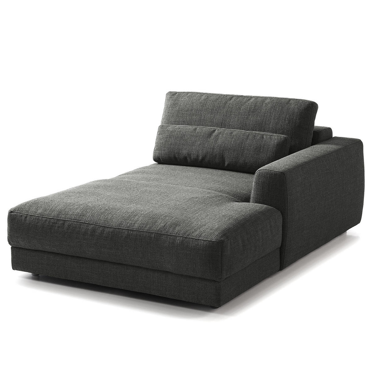 MODULLONGCHAIR - Grau, Textil (126/80/182cm) - home24