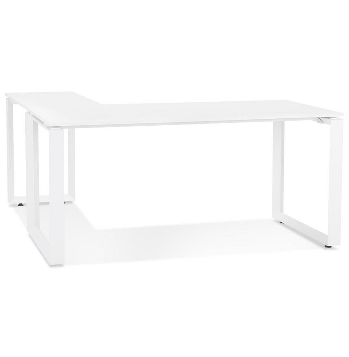 ECKSCHREIBTISCH L-Form Platzsparend Für Großraumbüro XERAL, Weiß 170x160x74,8 cm - Weiß, Holzwerkstoff/Metall (160/170/75cm) - KADIMA DESIGN