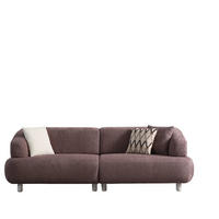 SOFA Thron 2-Sitzer Bouclé Braun - Braun, Holz/Textil (190/78/110cm) - Villa Möbel