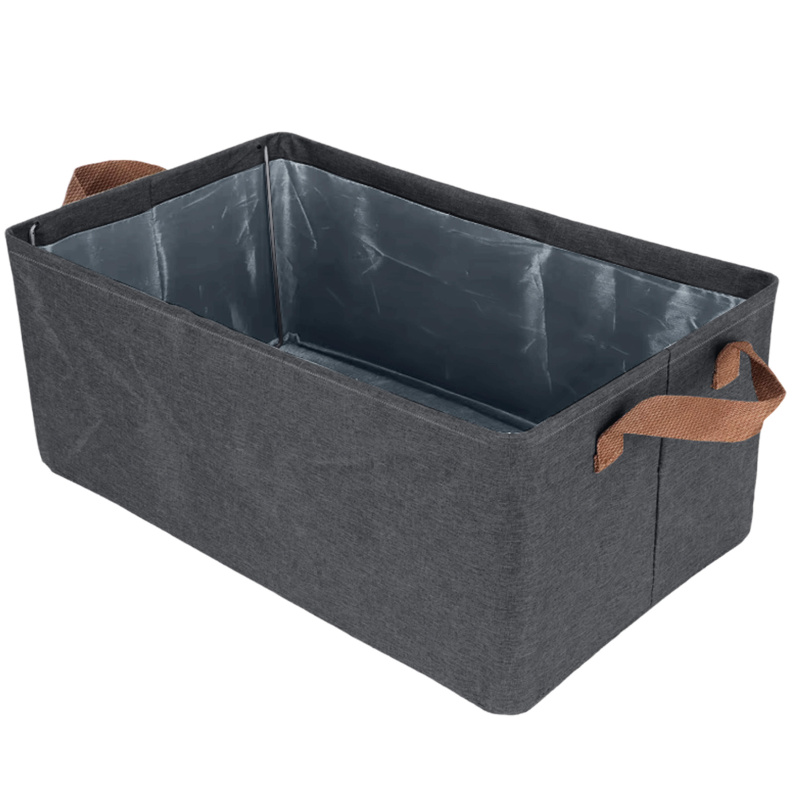 AUFBEWAHRUNGSBOX Stoff Faltbar - Grau, Textil (47/27/20cm)