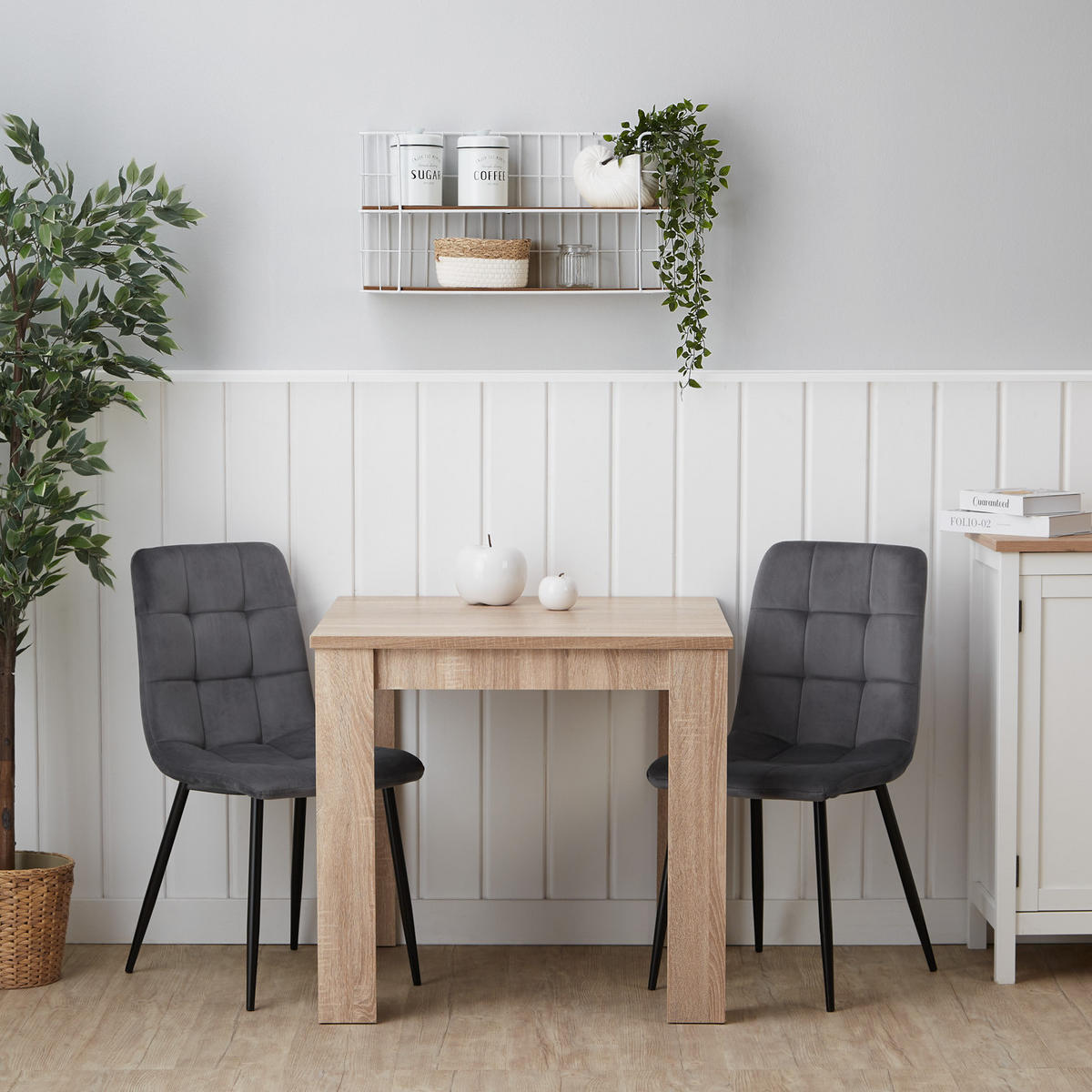 ESSTISCH in Holzwerkstoff 80/80/75 cm - Braun/Sonoma Eiche, Holz (80/80/75cm) - Homestyle4u