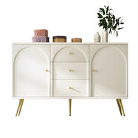 KOMMODE 140/84/40 cm Creme-Weiß aus Holz und Metall mit verstellbarem Fachboden - Weiß, Holz (84/40/140cm) - OKMYHOME