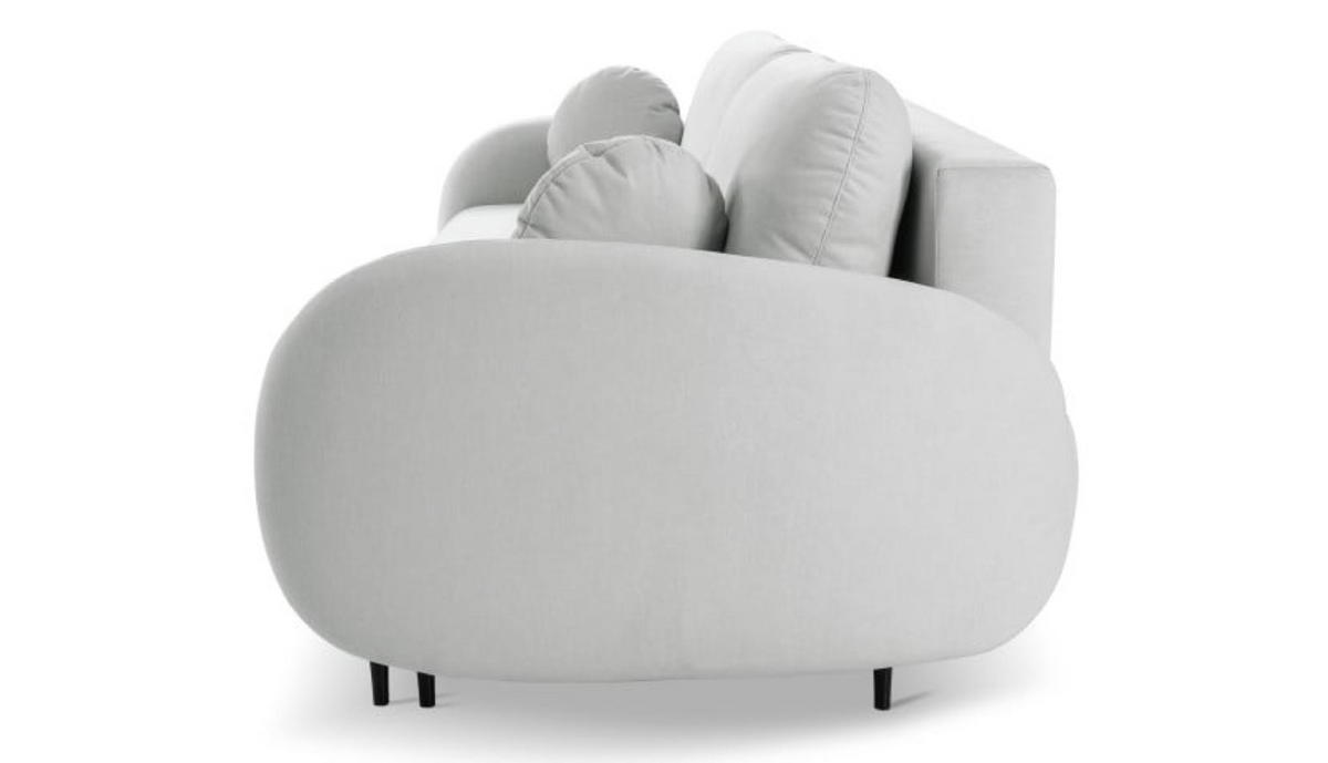SOFA Grau SOFTI Mit Schlaffunktion - Grau, Textil (232/95/109cm) - Sepro Meble