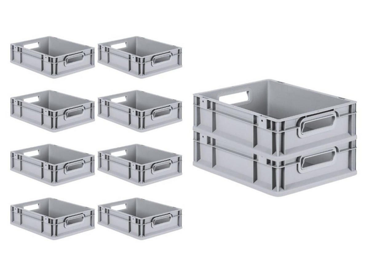 EUROBOX Nextgen Economy Griffe Offen 12x30x40cm 11 Liter - Grau, Kunststoff (30/12/40cm) - PROREGAL
