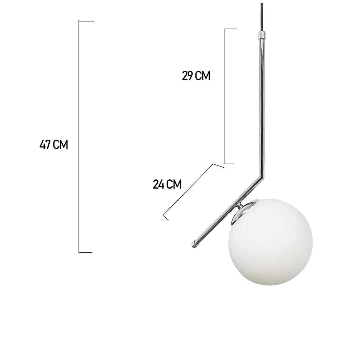 PENDELLEUCHTE Wohnzimmer Waterfor 30/50 cm - Silberfarben, Glas/Metall (50/30/50cm) - Bamyum
