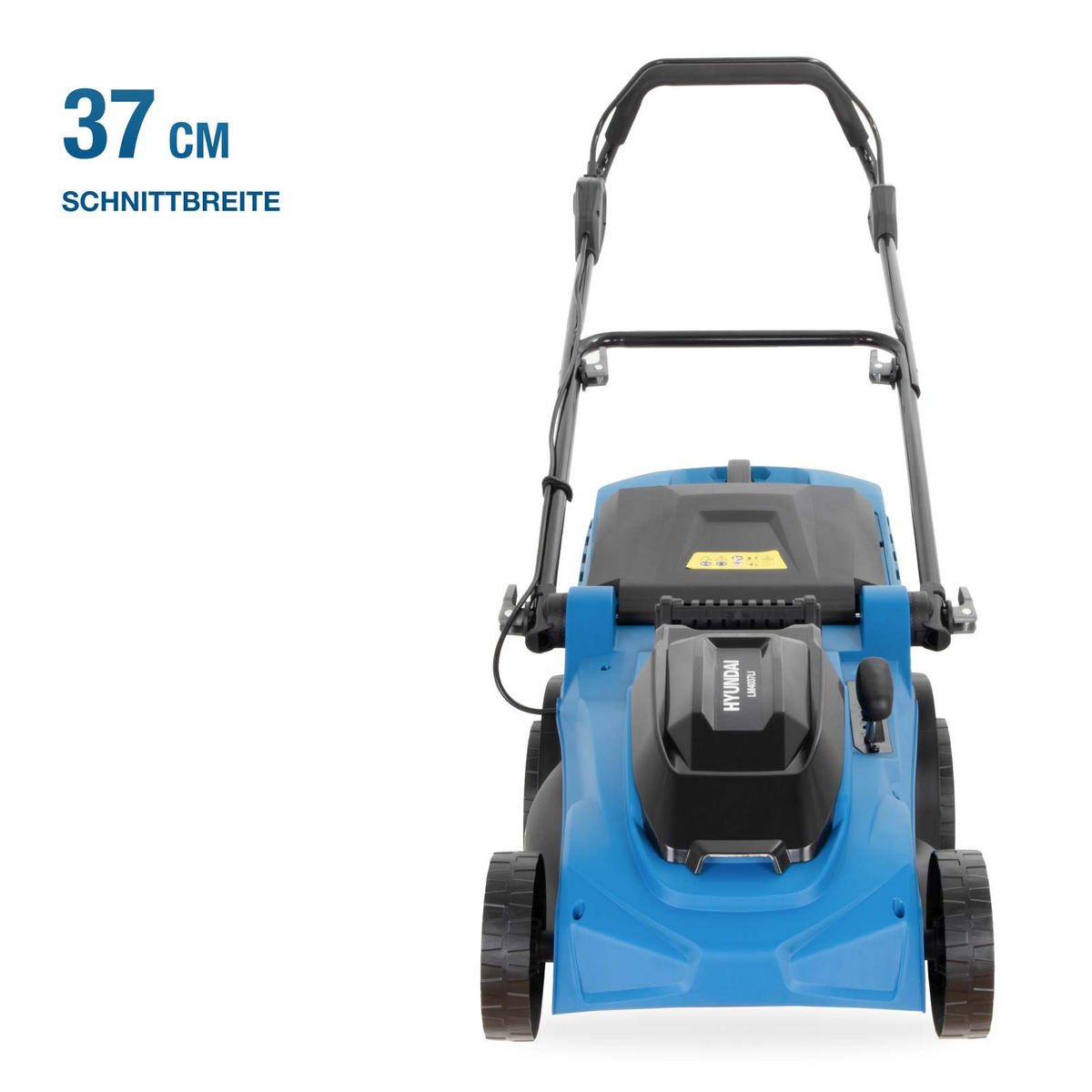 40V Akku-Rasenmäher Brushless – 37 cm Schnittbreite, inkl. 2 x 4.0Ah Akku & Ladegerät – 40L Korb - Blau, Kunststoff (38.6/101/120.5cm) - HYUNDAI
