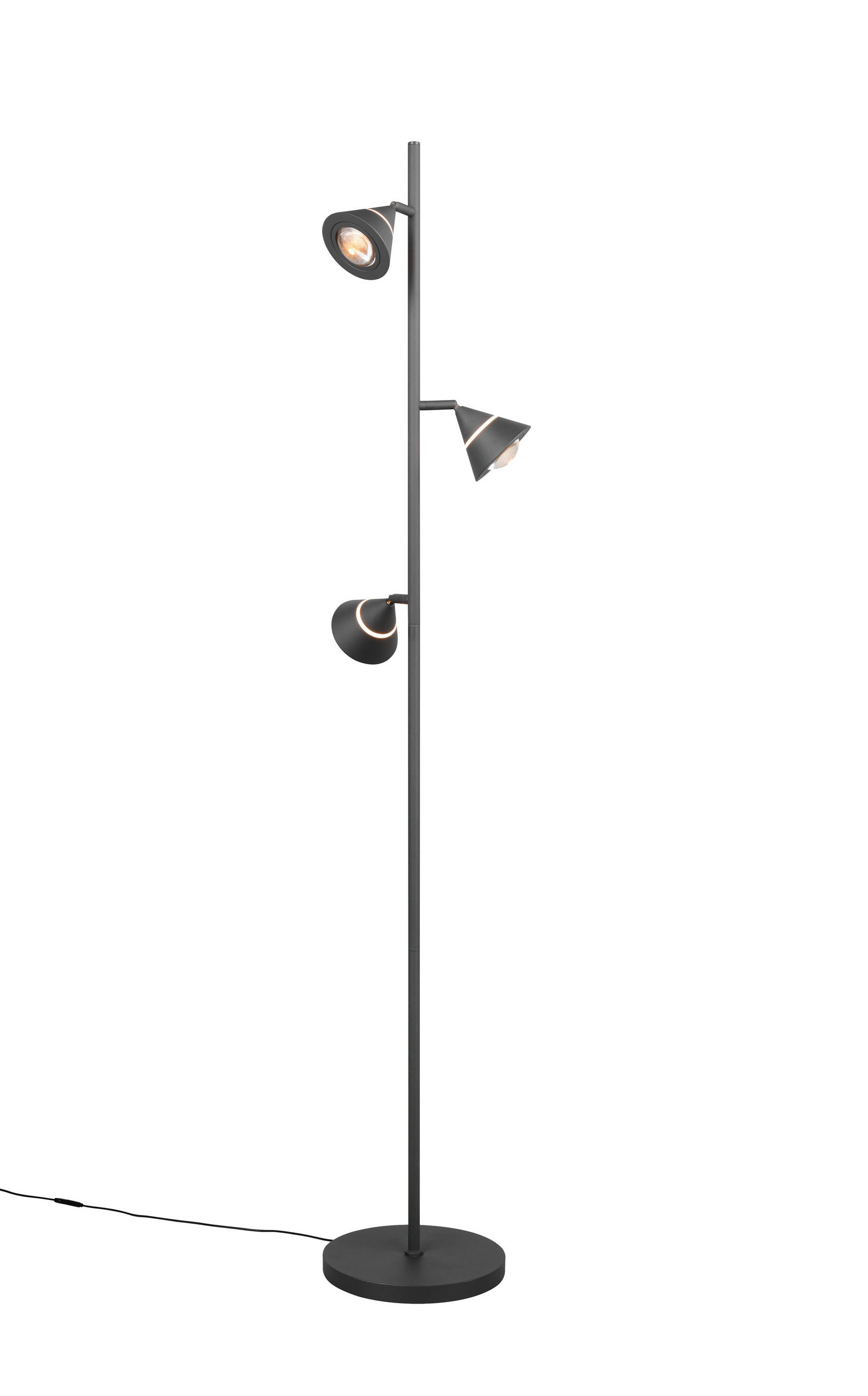 STEHLAMPE ROMEO - Schwarz - 25/25/150 cm - Schwarz, Metall (25/25/150cm) - Trio Leuchten
