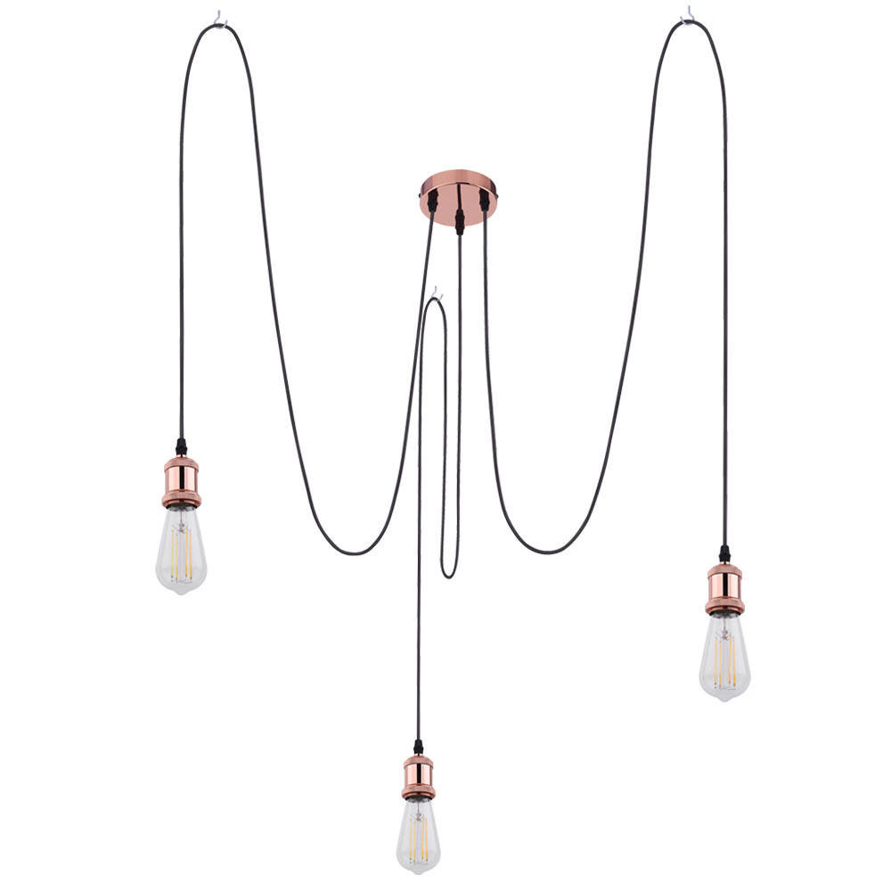 HÄNGELEUCHTE Metall Kupfer 3-flammig - Kupferfarben, Metall (11.7/11.7/200cm) - Globo Lighting