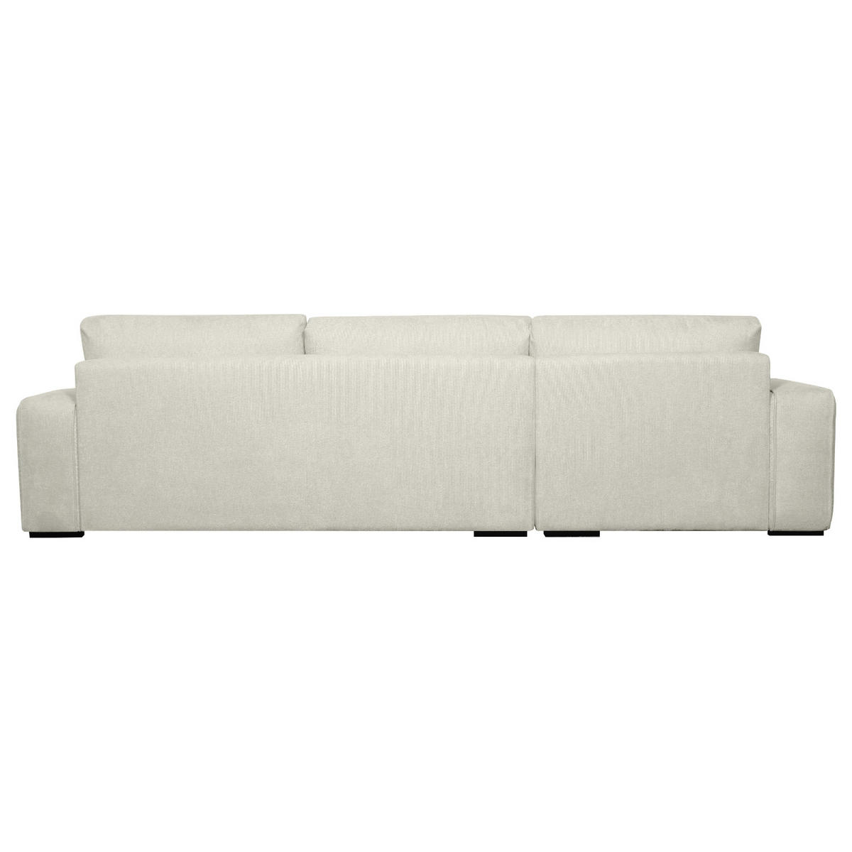 ECKSOFA Webstoff Sand - Beige/Schwarz, Holz/Textil (105/305cm) - Furnhouse