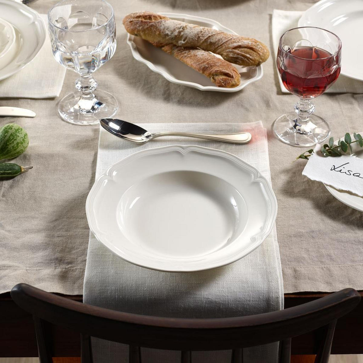SUPPENTELLER Manoir weiß ø 22,8 cm - Weiß, Keramik (22.8cm) - Villeroy & Boch