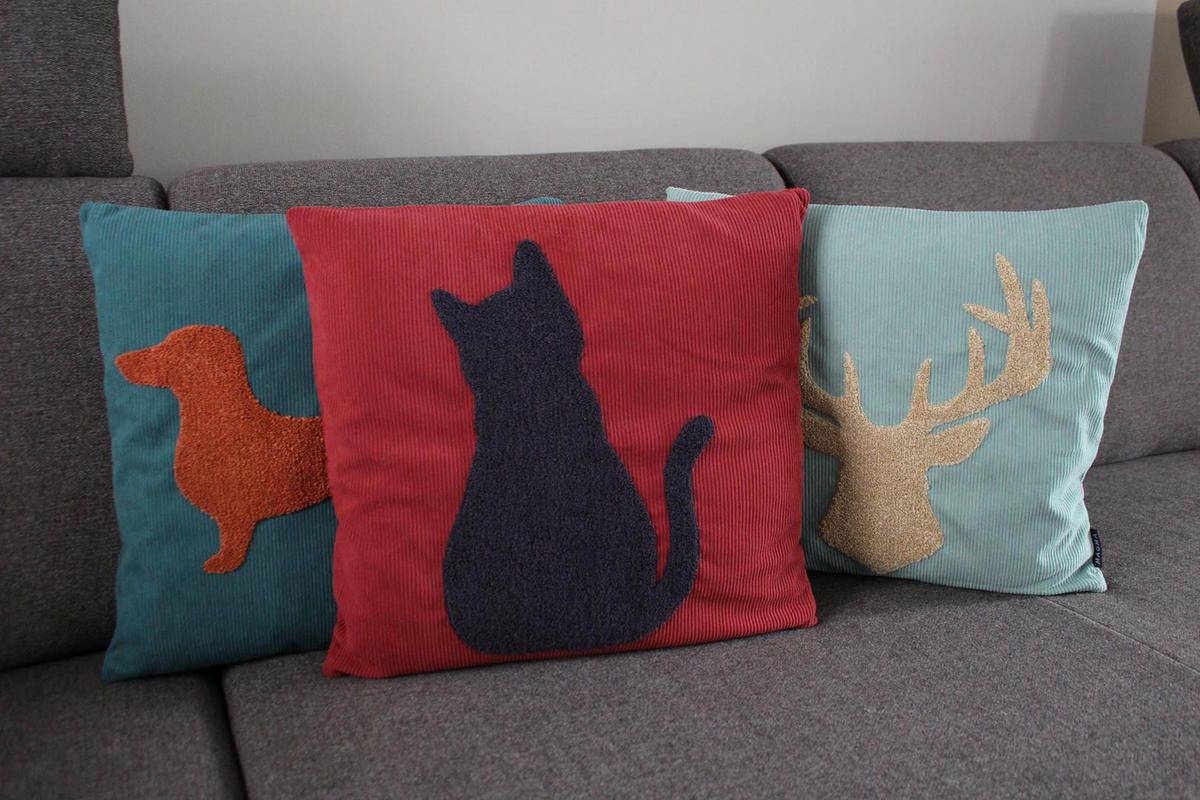 KISSENHÜLLE Pixie - Kirschrot, Textil (45/45cm) - Magma Heimtexx