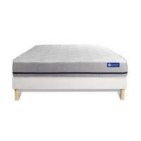 BETT Actimemo soft Memory-Schaum 130 x 190 cm h2 - Kit Bettgestell Weiß - Beige/Weiß, Karton/Holz (130/190cm) - ACTISOM