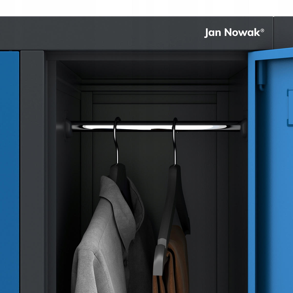 SCHLIESSFACHSCHRANK Bartek - Blau, Metall (136/172/45cm) - Jan Nowak