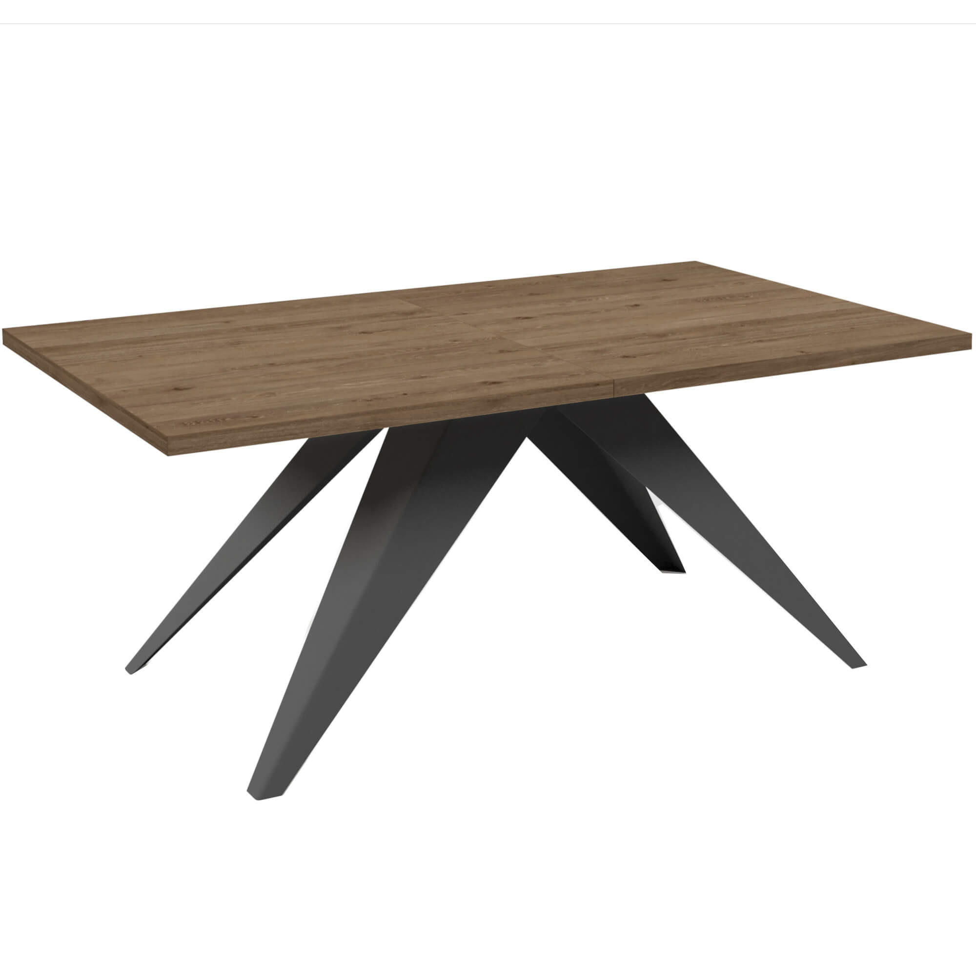 ESSTISCHE SENTO - Trüffeleichefarben/Schwarz, Holzwerkstoff (80/140/76cm) - Meblini