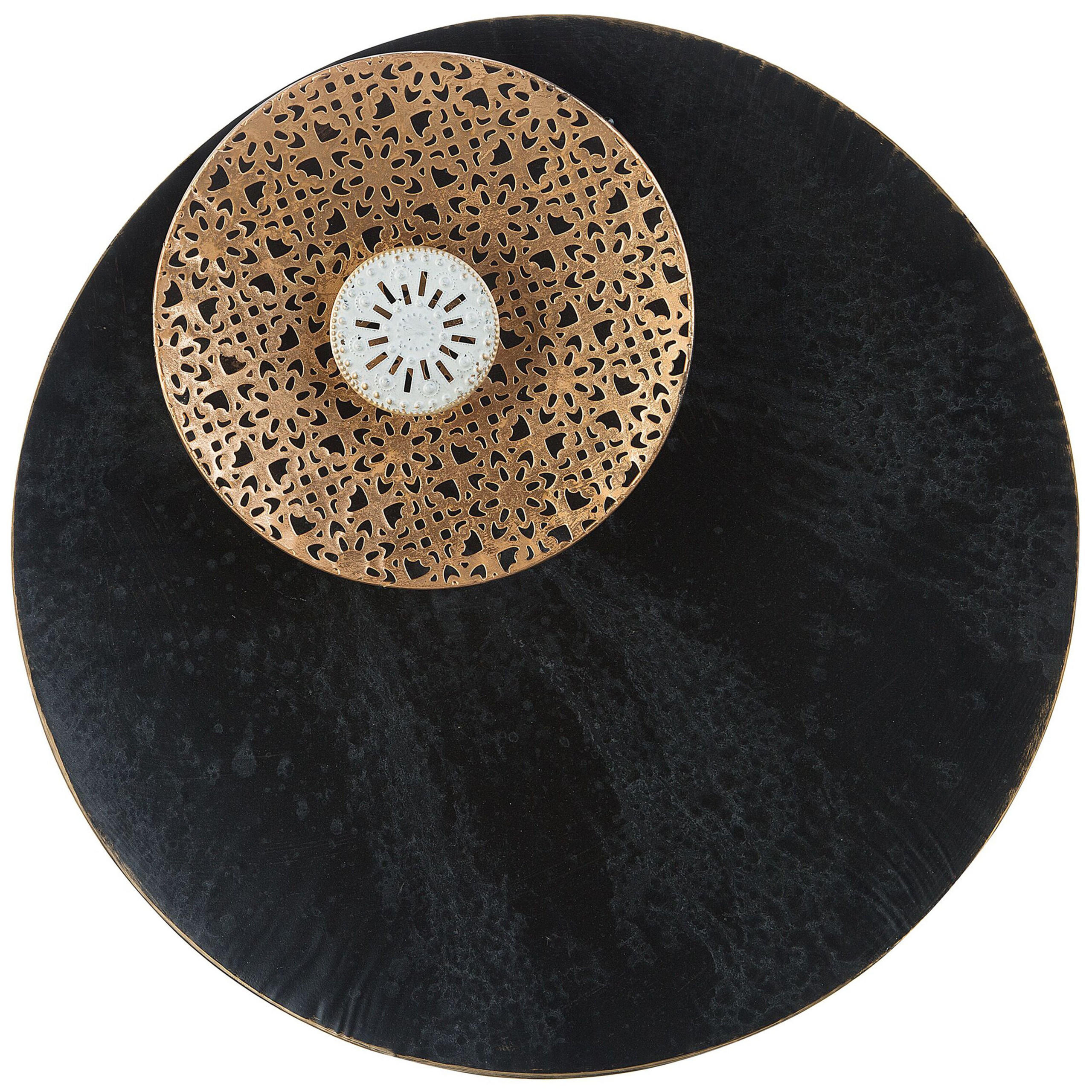WANDDEKORATION Metall schwarz/gold/weiß Rubidium - Weiß, Metall (49/49/2cm) - Beliani
