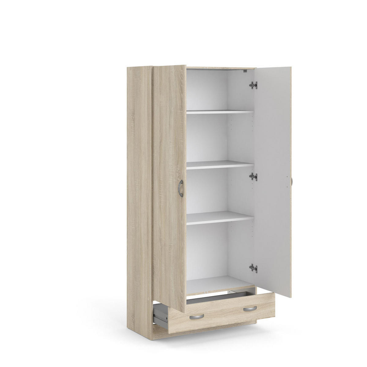 GARDEROBENSCHRANK Eiche Dekor - Eiche Wotan, Holzwerkstoff (80/171/36cm) - ebuy24
