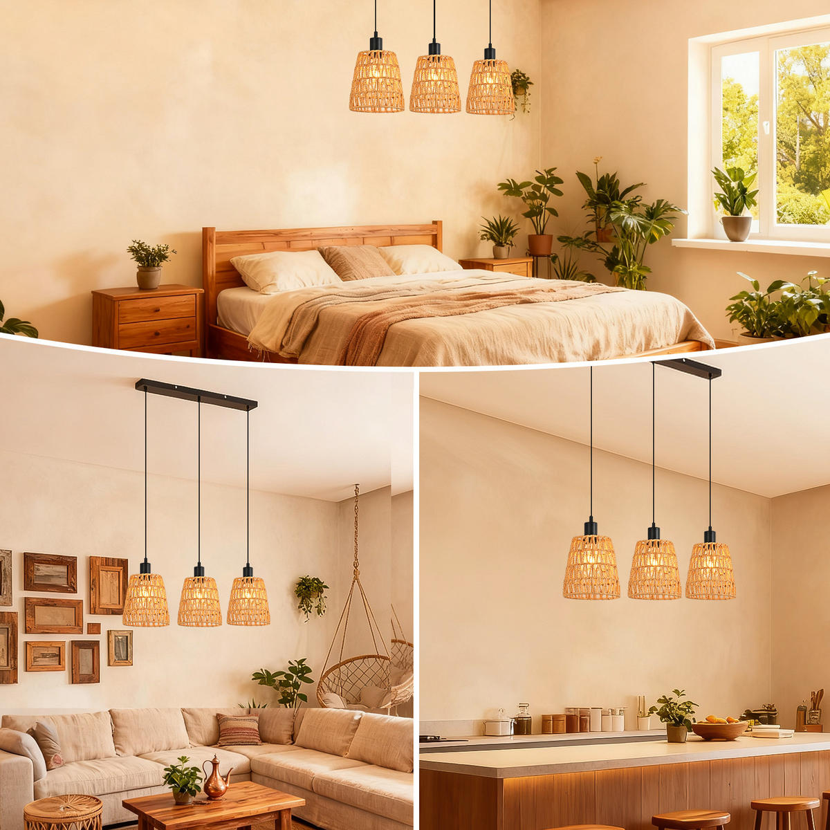 PENDELLEUCHTE Benedict 70/56/120 cm - Braun, Metall (70/56/120cm) - ZMH