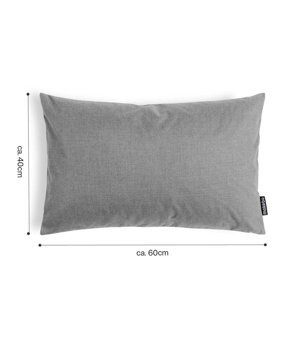 OUTDOOR KISSEN Der Daydream 2er-Set - Dunkelgrau, Textil (60/8cm) - Mokebo