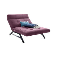 LIEGE AMERIVA Violett Velvet - Violett/Schwarz, Textil (120/110/158cm) - KAWOLA