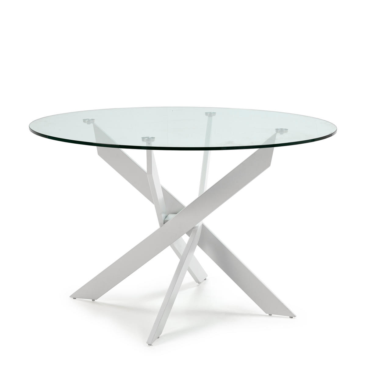 ESSTISCH Ruth Weiß 120/120/76 cm - Weiß, Metall (120/120/76cm)