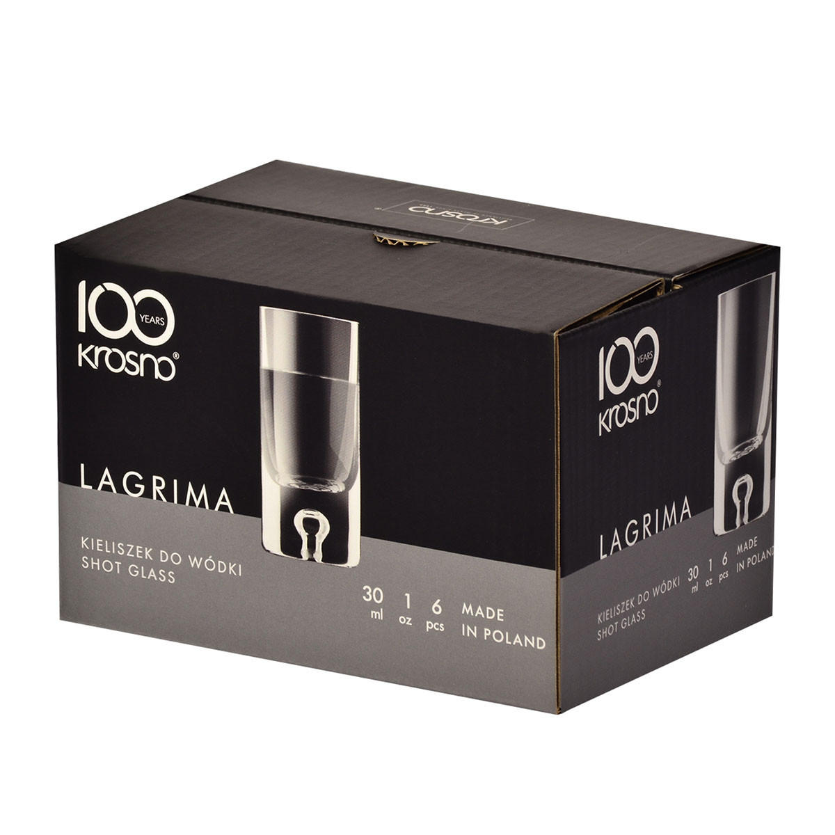 WODKAGLÄSER Lagrima, 6er-Set, 30 ml - Transparent, Glas (0.03L) - Krosno Glass