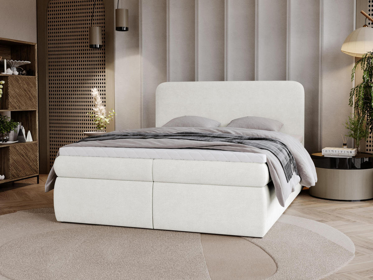 BOXBETT Bonny - H3 - Creme/Schwarz, Holz/Holzwerkstoff (160/200cm) - MIRJAN24