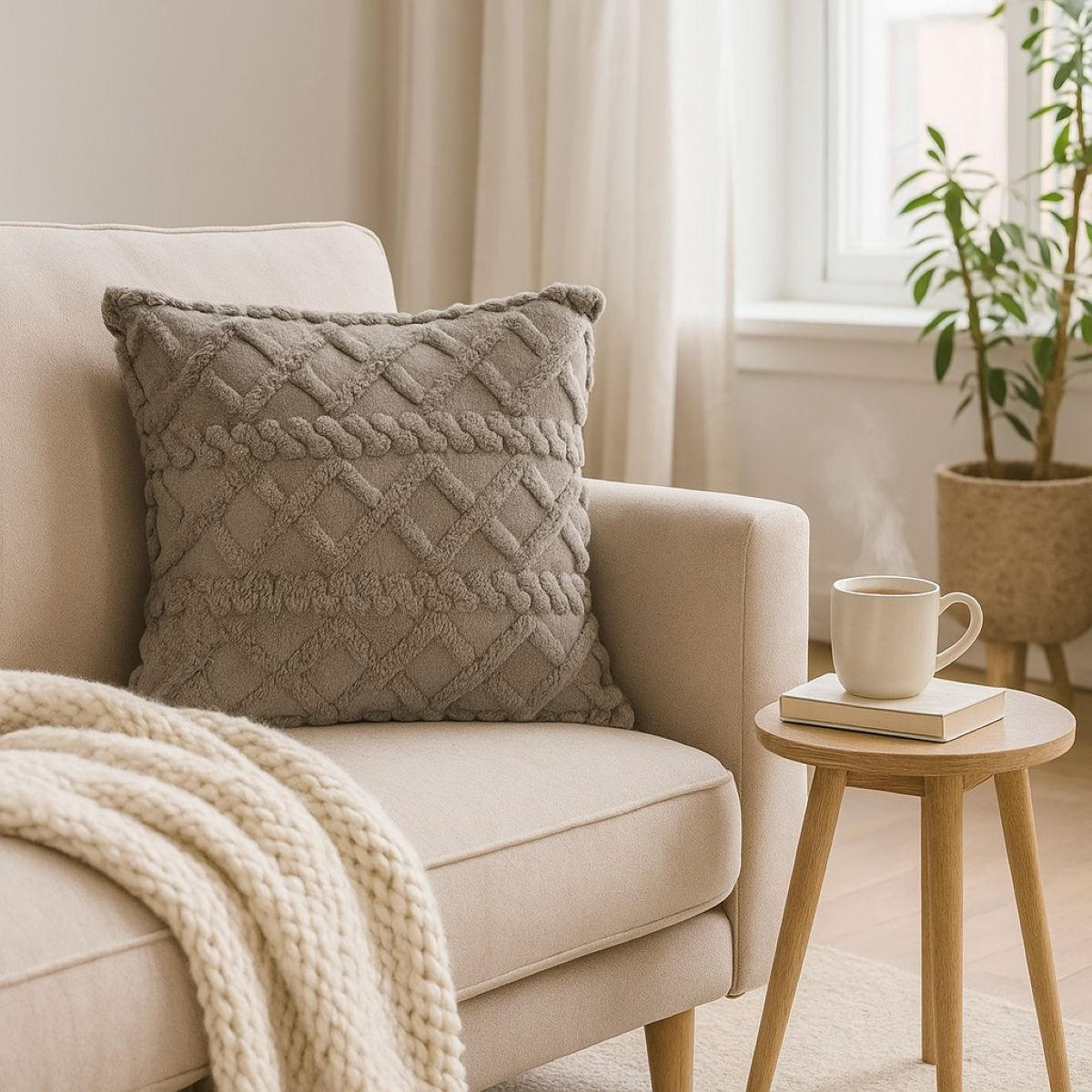 DEKOKISSEN 45/45 cm - Grau, Textil (45/45cm) - Home Styling Collection