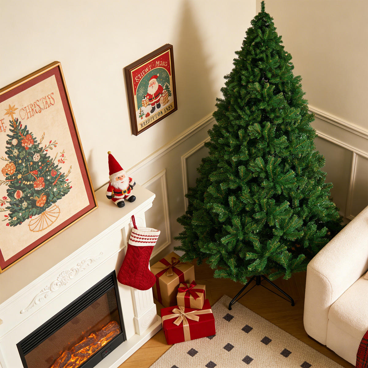 WEIHNACHTSBAUM Cannon Ⅲ 100/100/210 cm - Grün, Kunststoff (210cm) - Nettlife