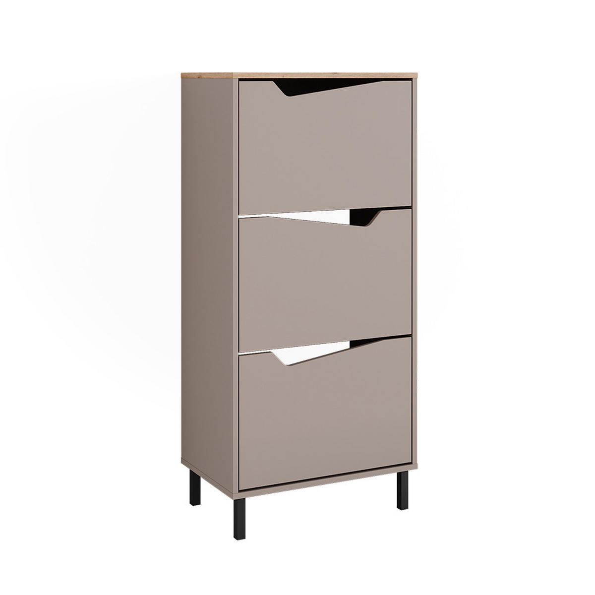 BOTNÍK NA BOTY Marelle Béžový dub/Artisan - světle šedá/šedobéžová, kompozitní dřevo (60/129.5/38cm) - Vicco