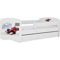 KINDERBETT Emily mit Schublade und Matratze, Weiß 70x140 cm - Kirschrot/Weiß, Holzwerkstoff (140/70cm) - WFL GROUP
