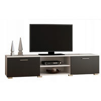FERNSEHKOMMODE ROMA Weiß-Schwarz 150/40/35 cm - Multicolor, Holzwerkstoff (150/35/40cm) - Matkam Möbel