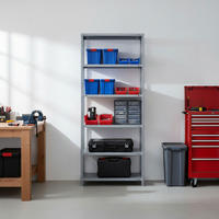 SCHRAUBREGAL PANDA TALL | HxBxT 200x90x30cm | 6 Fachböden | Fachlast 100kg | Verzinkt - Silberfarben, Metall (90/200/30cm) - PROREGAL