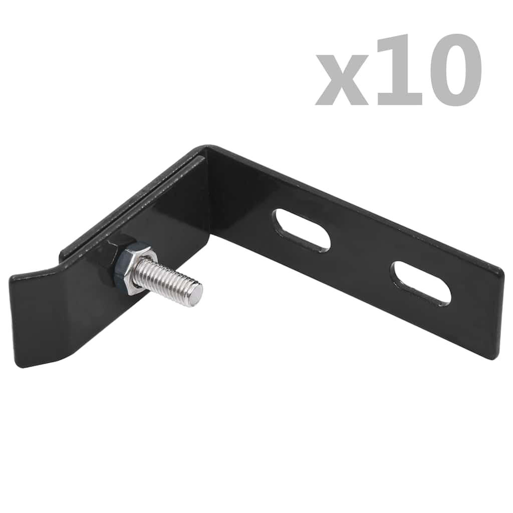 WAND-ECKVERBINDER 10 Sets Anthrazit - Anthrazit, Metall (0.3cm) - vidaXL