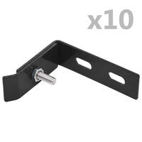 WAND-ECKVERBINDER 10 Sets Anthrazit - Anthrazit, Metall (0.3cm) - vidaXL