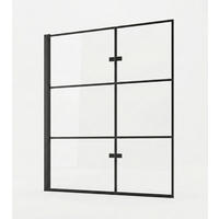 BADEWANNE Berkan 2 Teile cm Medal - 110 x 140 cm - Schwarz, Glas (110/140cm) - Badplaats