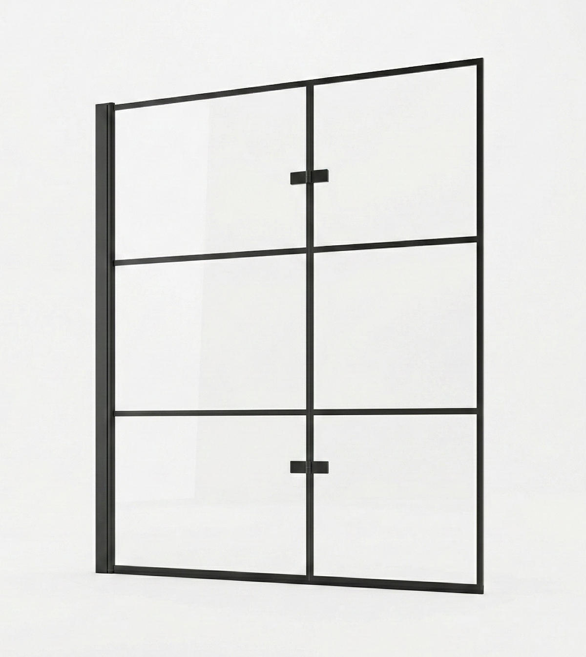 BADEWANNE Berkan 2 Teile cm Medal - 110 x 140 cm - Schwarz, Glas (110/140cm) - Badplaats