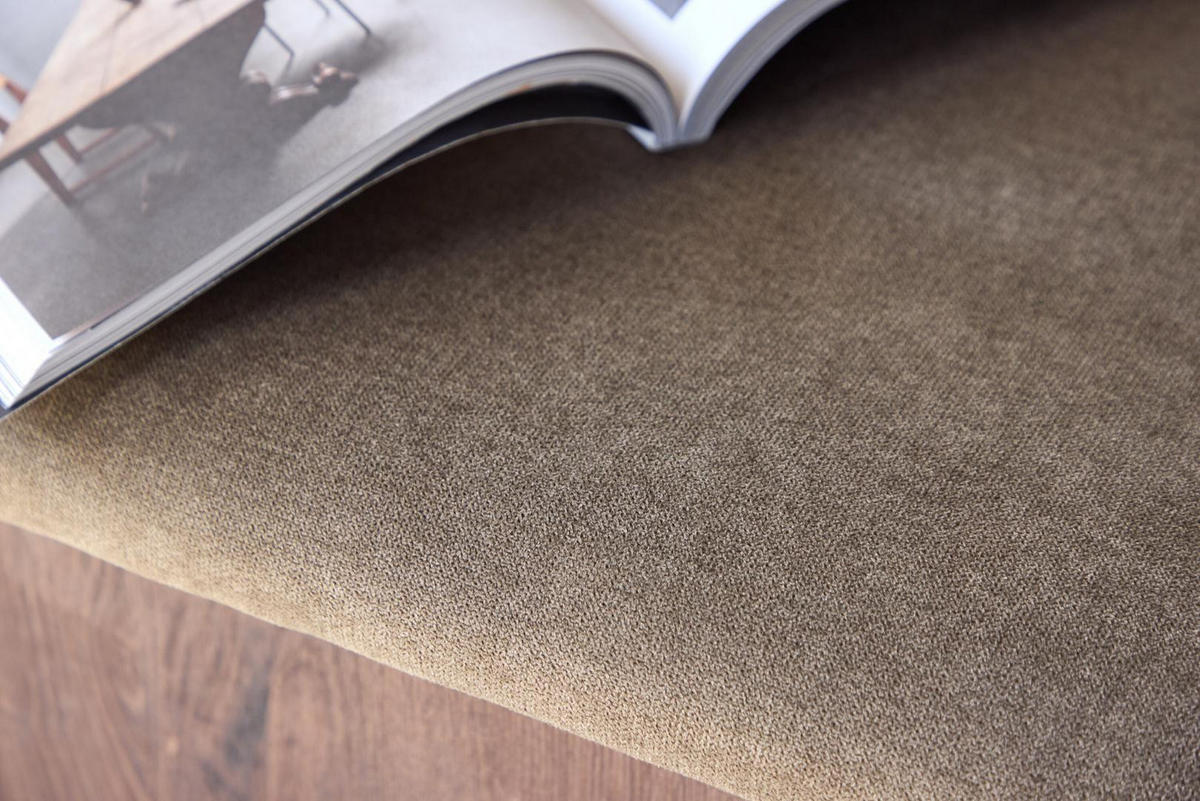 POUF, Todd, Mocca, Holzwerkstoff / MDF / Polyester / Leinen, 88 x 59 x 42 cm - Mokka, Holzwerkstoff/Textil (88/42/59cm) - ebuy24