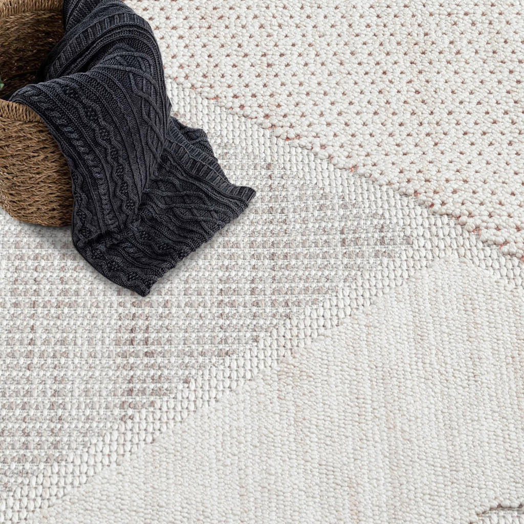 Thumbnail - carpet city Kurzflor-Teppich, Creme, Textil, Grafikmuster, Rechteckig, 80x300 cm, Oeko-Tex® Standard 100, für Fußbodenhe...