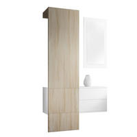 GARDEROBE Carlton Paneel in Eiche sägerau - Eiche San Remo, Holzwerkstoff (105/193/35cm) - Vladon