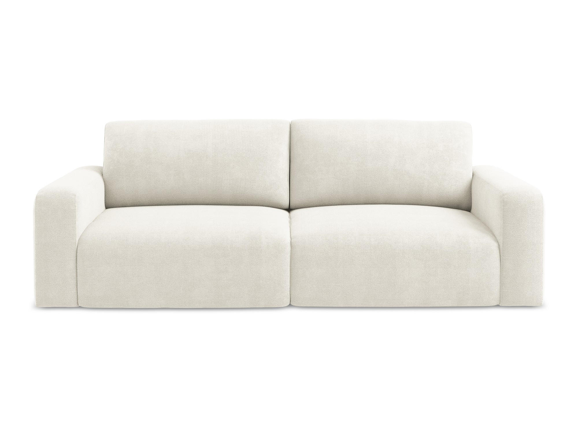 3-SITZER SOFA mit Schlaffunktion Chenille Stoff Weiß - Pink/Schwarz, Kunststoff/Textil (244/79/102cm) - Makamii