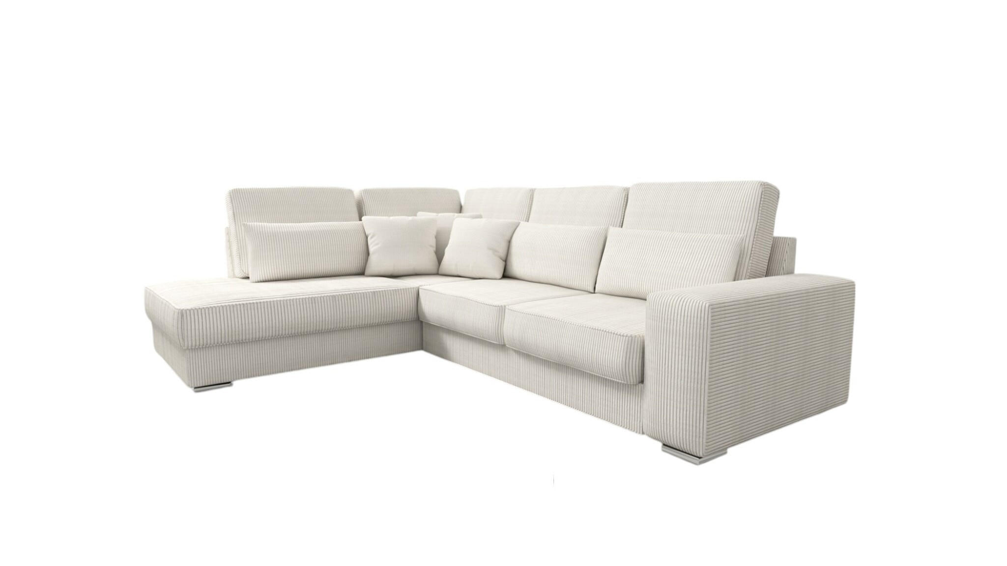 ECKSOFA Nevio Xl In Scala - Beige, Holzwerkstoff/Textil (312/226cm) - Fun Möbel