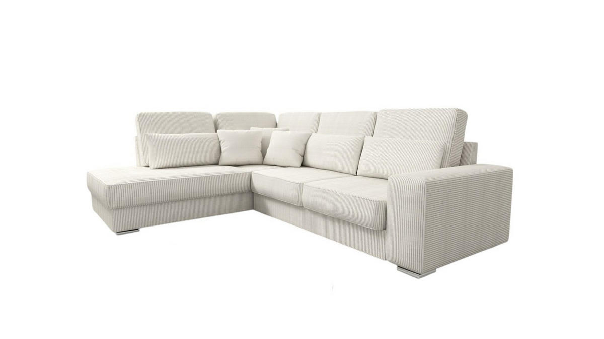 ECKSOFA Nevio Xl In Scala - Beige, Holzwerkstoff/Textil (312/226cm) - Fun Möbel