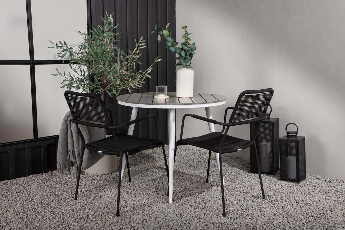 GARTENSET schwarz - Schwarz, Holzwerkstoff - ebuy24
